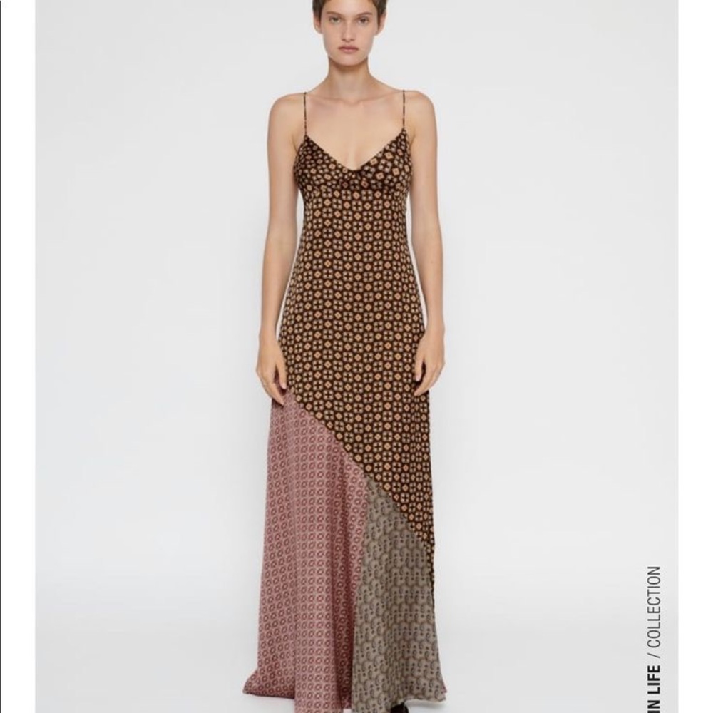 Zara Spaghetti Step Maxi Dress